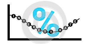 Interest rate - financial and economic chart and diagram