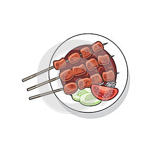 Interest satay illustration