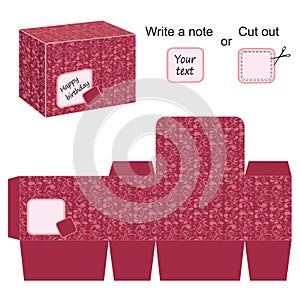 Interesting box template with floral pattern