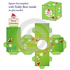 Interesting Christmas box template photo