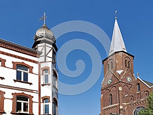 Interesting church in the city of Grevenbroich in Germany