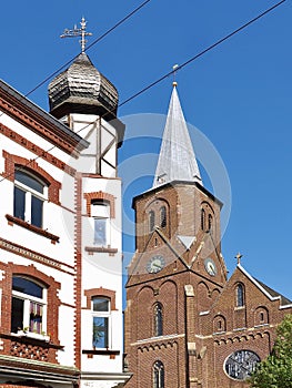 Interesting church in the city of Grevenbroich in Germany