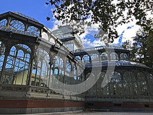 Palacio de Cristal, originally a greenhouse, located in the de El Retiro Park in Madrid, SpainP photo