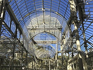 Palacio de Cristal, originally a greenhouse, located in the de El Retiro Park in Madrid, SpainP photo