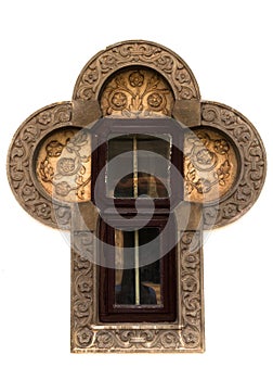 Interesting cross-shaped window