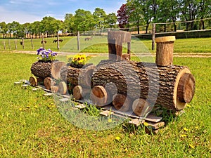 Interesting flower bed design