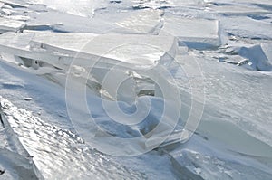 Interesting ice sulpture on the river