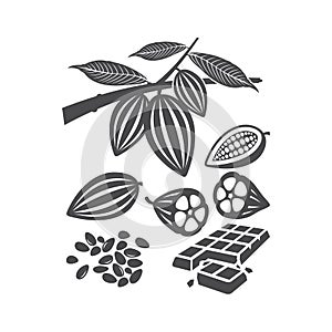 Interesting illustration of chocolate processing photo