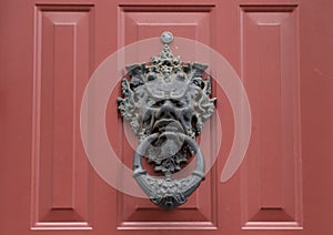 Interesting metal doorknocker, South Philadelphia