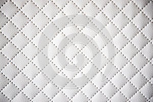 Interesting original white leather background with quilting pattern