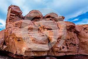 Interesting Red Sandstone Rocks in New Mexico photo