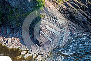 Interesting Rock Formations At The Base Of Chutes De La Chaudiere photo