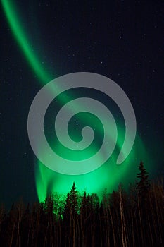 Interesting shape of northern lights