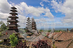 Interesting View to the Amazing Roofs of the Besakih Temple, Bal