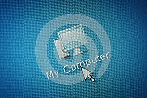 Interface computer Icon and a hand mouse cursor