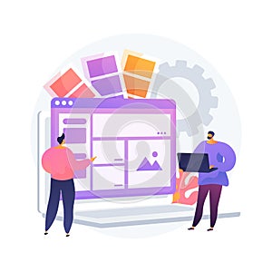 Interface design abstract concept vector illustration.