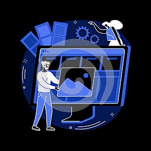 Interface design abstract concept vector illustration.