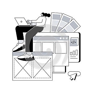 Interface design abstract concept vector illustration.