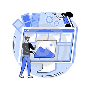 Interface design abstract concept vector illustration