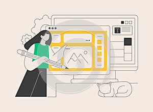 Interface design abstract concept vector illustration.