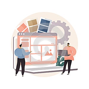 Interface design abstract concept vector illustration.