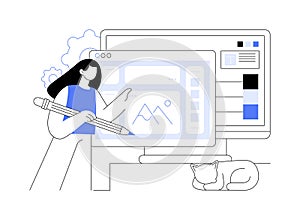 Interface design abstract concept vector illustration.