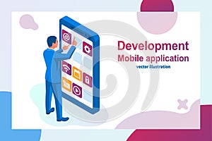 Interface development, design mobile app
