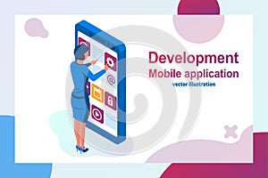 Interface development, design mobile app