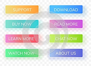 Interface gradient buttons