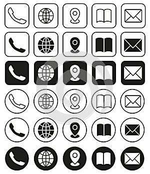 Interface icons. User interface icon set. Main interface icons