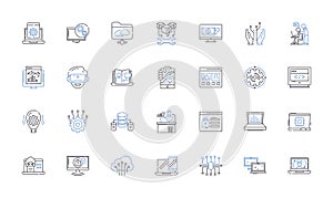 Interface line icons collection. Intuitive, Responsive, Modern, Sleek, Streamlined, Interactive, Accessible vector and