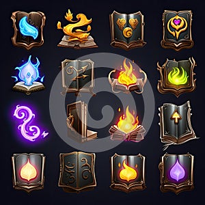 interface magic book game ai generated