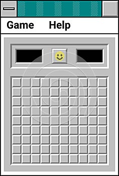 Interface of old game on windows operation system