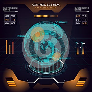 Interface UI design graphic illustration HUD