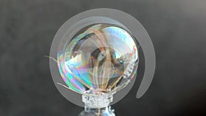 Interference of light in a bubble film.