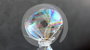 Interference of light in a bubble film.