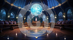 intergalactic courtroom or assembly hall photo