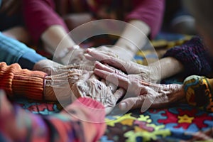 Intergenerational Hands Together