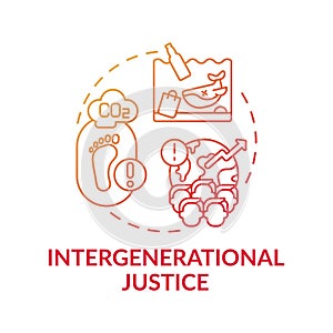 Intergenerational justice concept icon