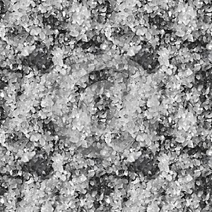 Intergrown small crystals. Amethyst. Monochrome seamless image. 3D rendering