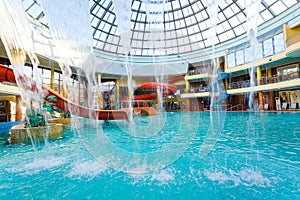 Interier hall swimming pool bathroom aquapar