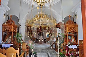 Interieur of greek orthodox church photo