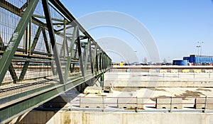 Interim bridge on the works of the High Speed Train AVE