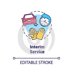 Interim service concept icon photo