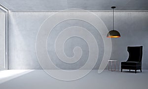 The interior design of lounge chairs and living room