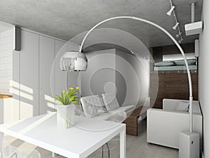 Interioir of modern living-room