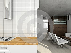 Interioir of modern living-room