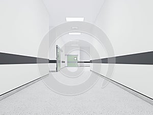 Interior 3D rendering Corridors For Operating Room