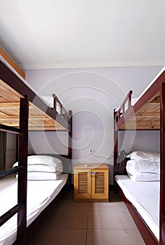 The interior of a 4 bed dorm