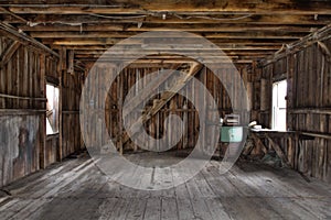 Interior of Abandoned Barn